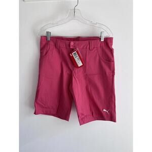 NWT Puma Women's Pink Golf Shorts Bermuda Size Small Hiking Sport Lifestyle
